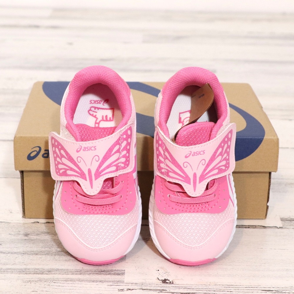 Asics Pink Girls' Butterfly Strap Sneakers